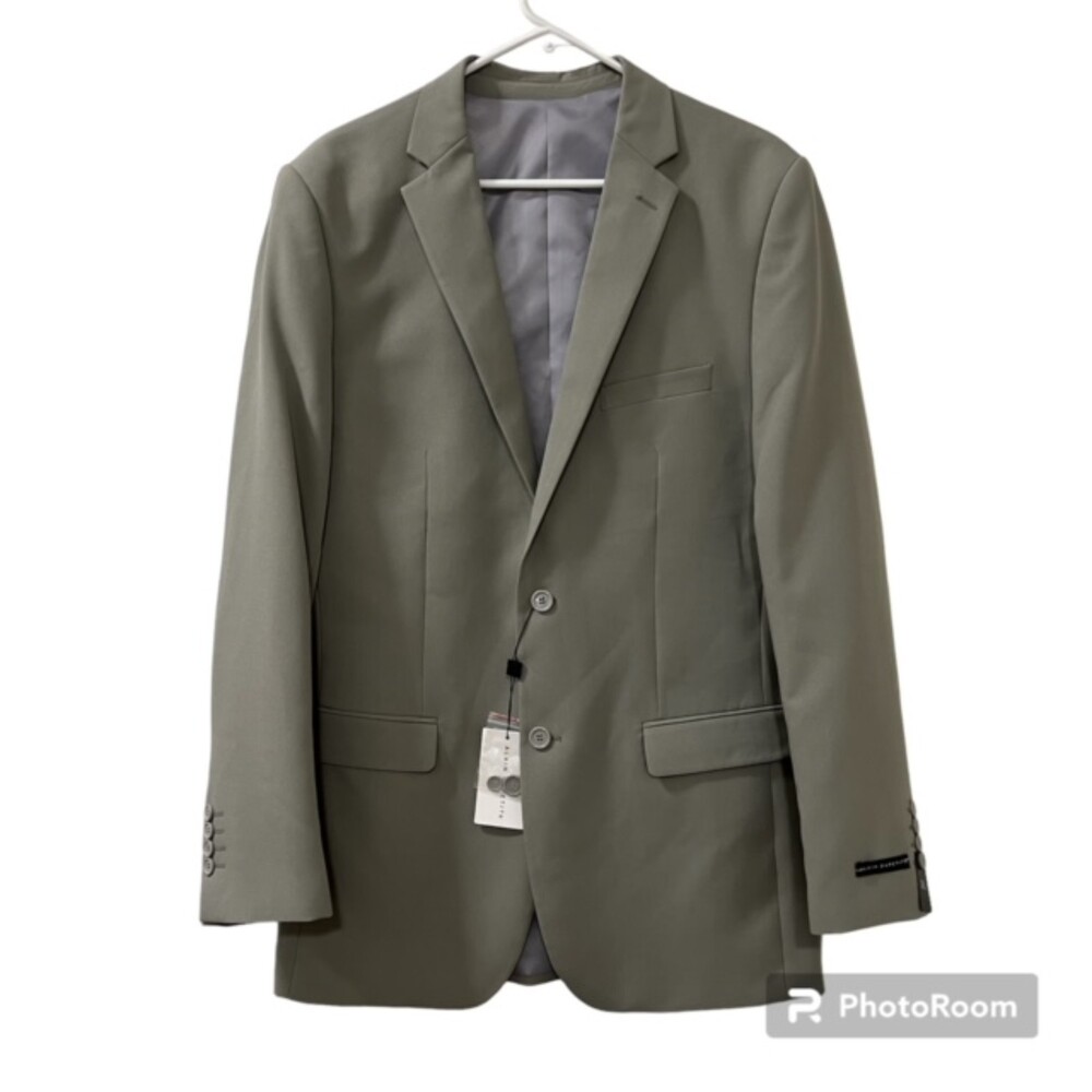Alain Dupetit Mens 2 Button Suittech Light Grey Sport Coat Blazer 38L x 32W NWT